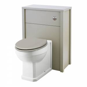 600mm Stone Grey WC Toilet Furniture Unit For
