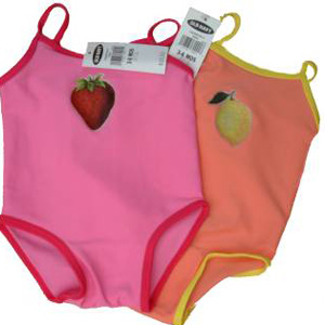 Old Navy Babies Peach and Lemon Old Navy Swimsuit Age 3 -