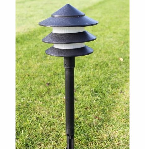 Olive Grove Garden Lighting - Set of 6 Low Voltage Garden Pagoda Lights Complete With Transformer and Cable