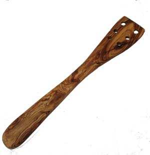 Olive Wood Spatula With Holes 30cm