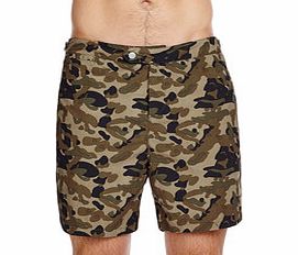 Oliver Sweeney Olive camouflage quick-dry board shorts