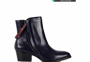 Oliver Sweeney Womens Celia navy leather ankle boots