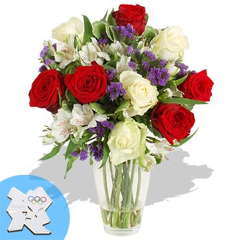 Olympic Pin and Bouquet - flowers