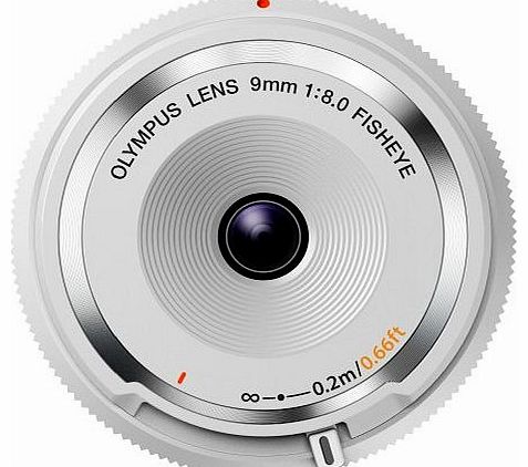Olympus 9mm 1:8.0 Fish Eye Body Cap Lens - White
