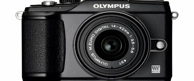 Olympus E-PL2 Compact System Camera - Black (includes M.ZUIKO DIGITAL 14-42mm 1:3.5-5.6 II Black Lens)