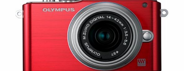 Olympus Pen E-PL3 Compact System Camera - Red (M.ZUIKO Digital 14 -42mm II R Lens Kit)