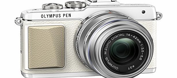 PEN E-PL7 Interchangeable Lens Camera - White (16.1MP, M.Zuiko 14-42mm II R Lens) 3.0 inch Touchscreen LCD