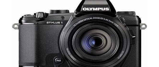 Olympus Stylus 1 Compact Digital Camera - Black (12MP, 10.7x i.Zuiko Optical Zoom) 3 inch Tiltable Touchscreen LCD