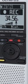 Olympus VN-732PC Digital Voice Recorder with 4GB Flash Memory, WMA, MP3 - Silver