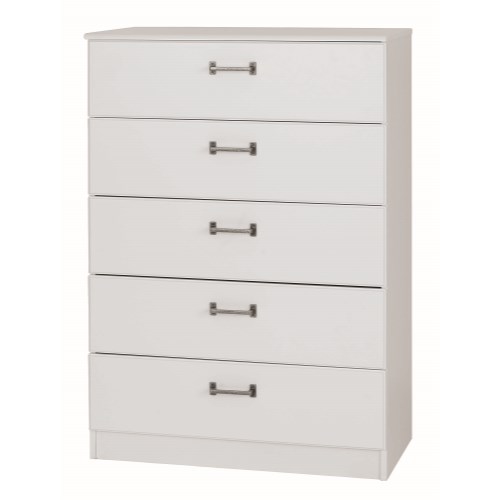 One Call Furniture Century 5 Drawer Chest Pearl