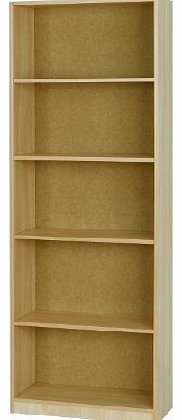 One Call Furniture Elemental Woodgrain Bookcase, Fully Assembled