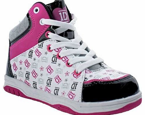 One Direction Girls High Top Trainers - Size 3