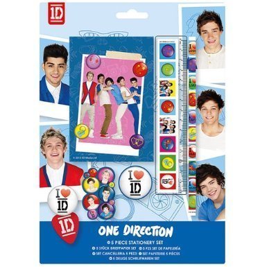 One Direction Official One Direction (1D) 5 Piece Stationery Set (New 2013 Design)