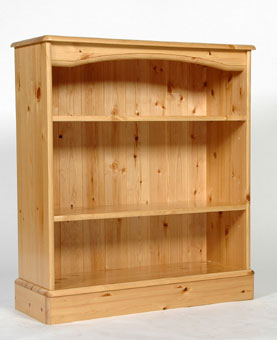 one Range Low Wide Bookcase - Waxed or Lacquered