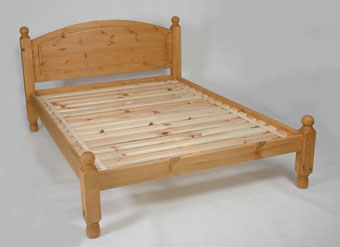 one Range Single Arched Low End Bed - Waxed or