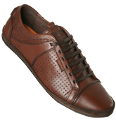 One True Saxon Dark Brown Leather Shoes (Twist 2)