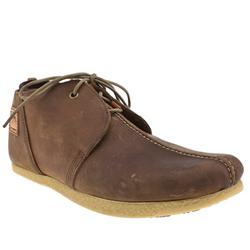 One True Saxon Male Buxton Leather Upper Laceup Shoes in Tan