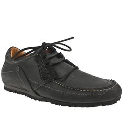 One True Saxon Male Killic Leather Upper Casual Shoes in Black