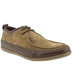 Male One True Saxon Gander Suede Upper Lace Up Shoes in Beige