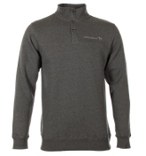 Tatham Grey 1/4 Button Sweatshirt