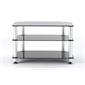 Black Glass TV Stand for