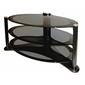 SI1 Oval Black Glass TV Stand -