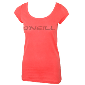 Ladies ONeill Tyche T-Shirt. Neon Tangerine Pink