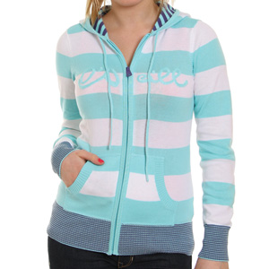 Lucy Zip knit hoody - Aqua Blue