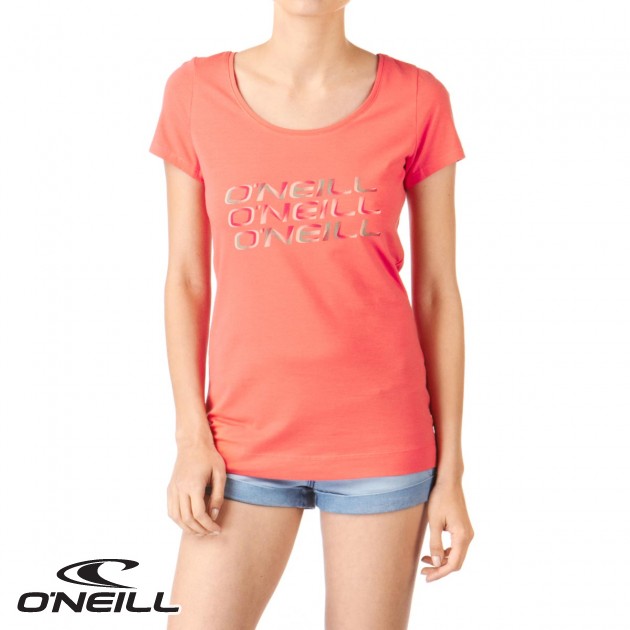 Womens ONeill Ceres T-Shirt - Calypso Coral