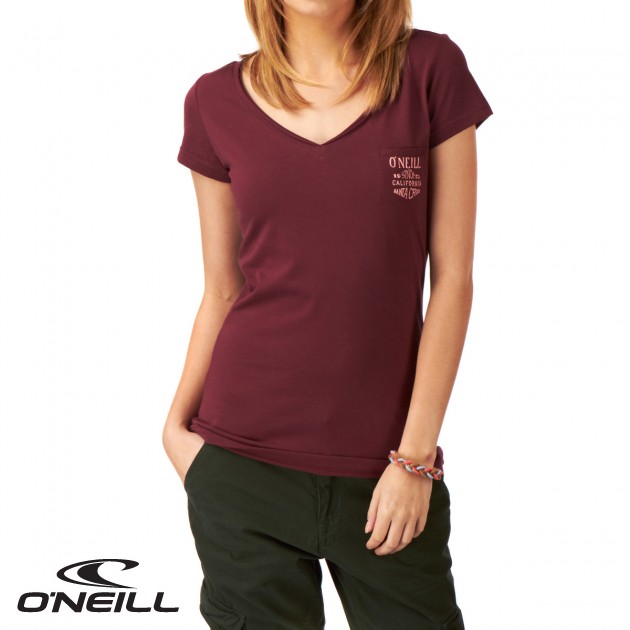 Womens ONeill Solana T-Shirt - Cape Red