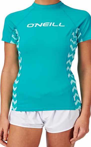 O`Neill Womens ONeill Waves Skins Short Sleeve Rash