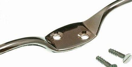 ONESTOPDIY.COM CLEAT HOOK CURTAIN BLIND TIE BACK CHROME 75MM WITH SCREWS ( pack 4 )