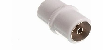 COAX COAXIAL TV AERIAL CONNECTOR PLUGS INLINE METAL ( pack of 12 )