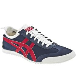 Onitsuka Tiger Male Mexico 66 Dx Fabric Upper Fashion Large Sizes in Navy and Red