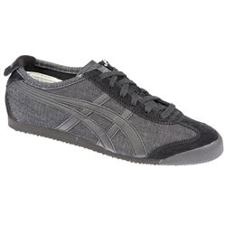 Onitsuka Tiger Male Mexico 66 Leather/Textile Upper Textile Lining Fashion Trainers in Black