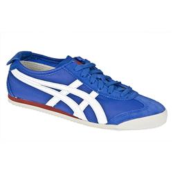 Male Mexico 66 Leather Upper Textile Lining Fashion Trainers in Blue