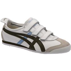 Onitsuka Tiger Male Mexico Baja Leather Upper Textile Lining Fashion Trainers in White-Olive