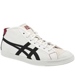 Male Onitsuka Coolidge Leather Upper Fashion Trainers in White and Black