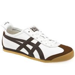 Onitsuka Tiger Male Onitsuka Mexico 66 Leather Upper Fashion Large Sizes in White and Brown