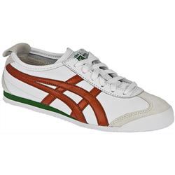 Onitsuka Tiger Male Onitsuka Mexico 66 Leather Upper Textile Lining Fashion Trainers in White Red