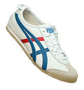 Onitsuka Mexico 66 White/Blue Leather Trainers