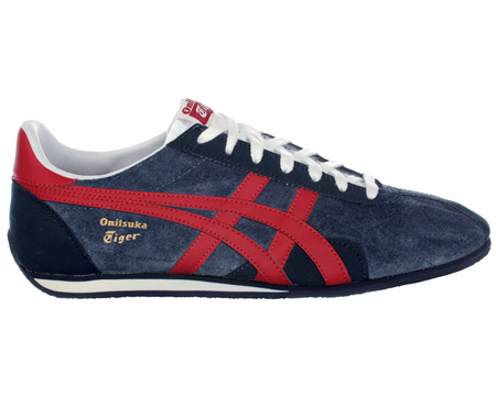 Onitsuka Tiger Runspark Navy/Red Suede Trainers