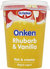 Onken Biopot Rhubarb and Vanilla Yogurt (450g)