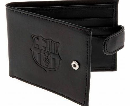 Official FC Barcelona Embossed Leather Wallet - A Great Gift / Present For Men, Boys, Sons, Husbands, Dads, Boyfriends For Christmas, Birthdays, Fathers Day, Valentines Day, Anniversaries Or Just As A