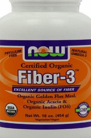 OooP! Now Foods Organic Fiber-3, 1-Pound(Size: 16 oz)