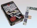Double 9 Dominoes In Tin with Instructions for 12 Games