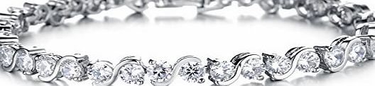 OPK Jewellry Round 0.58ct.SWAROVSKI Elements Cubic Zirconia CZ Tennis Bracelet For Women 7.2 inch Length