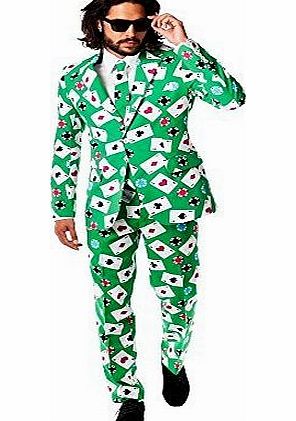 Opposuits Mens Poker Face Opposuit Outrageous Designer Suit - Size Large - Chest 42``