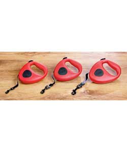 optima Red Retractable Lead Large