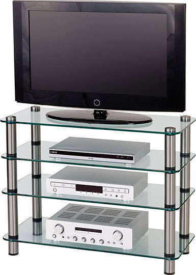 Optimum AV40SL Slimline Glass TV Stand - Cherry